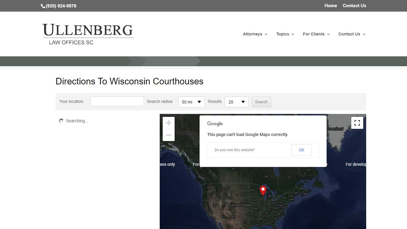 Directions To Wisconsin Courthouses - Ullenberg Law Offices SC